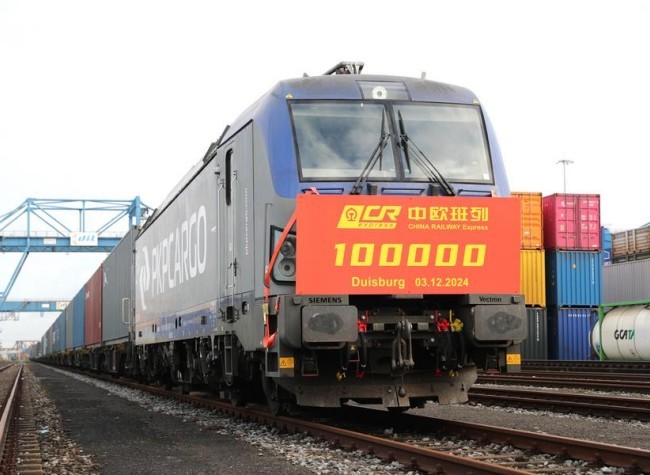 China-Europe Freight Train Service Hits Milestone as 100,000th Train Arrives in Germany