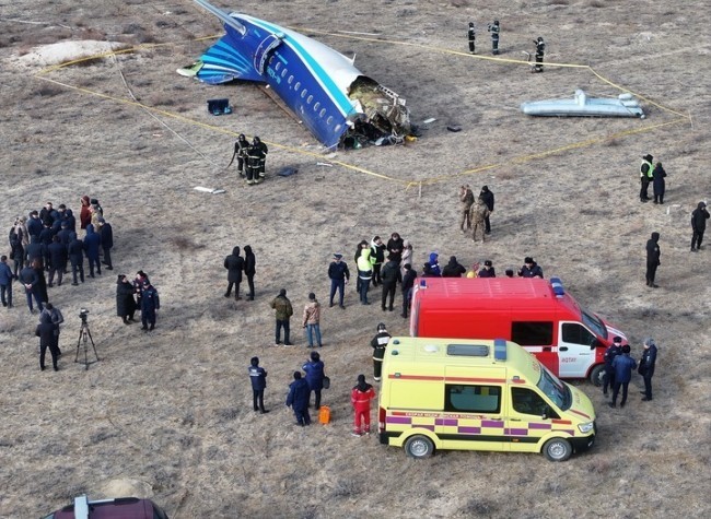 Azerbaijan Airlines Plane from Baku Crashes near Kazakhstan's Aktau