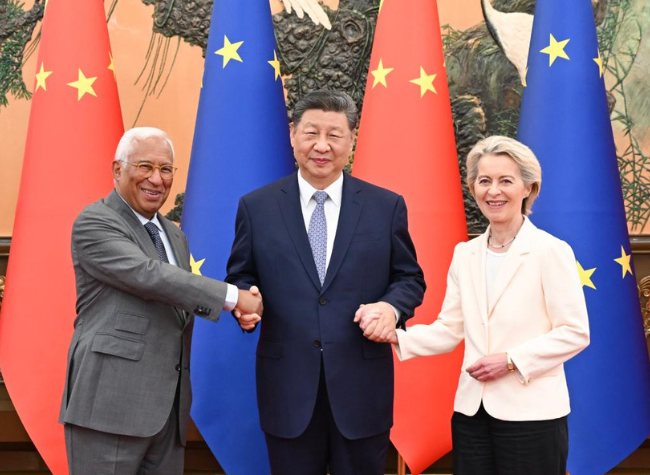 Xi Focus: Xi Calls on China, EU to Provide More Stability, Certainty for World through Steady, Sound Bilateral Relations