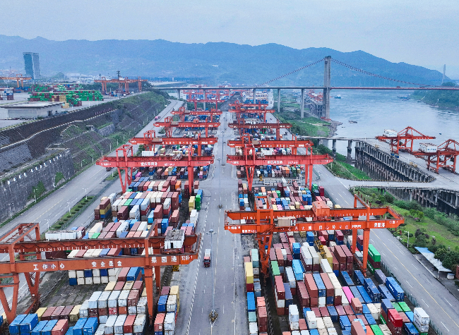 Chongqing's ILSTC Cargo Value Hits 3.95B USD, up 22% in H1 2025