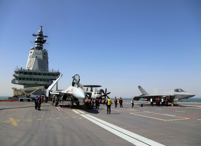 Three Types of Aircraft Complete Electromagnetic Catapult-assisted Takeoffs, Landings on China's Carrier Fujian