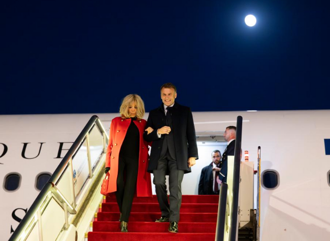 French President Emmanuel Macron Arrives in Beijing for State Visit
