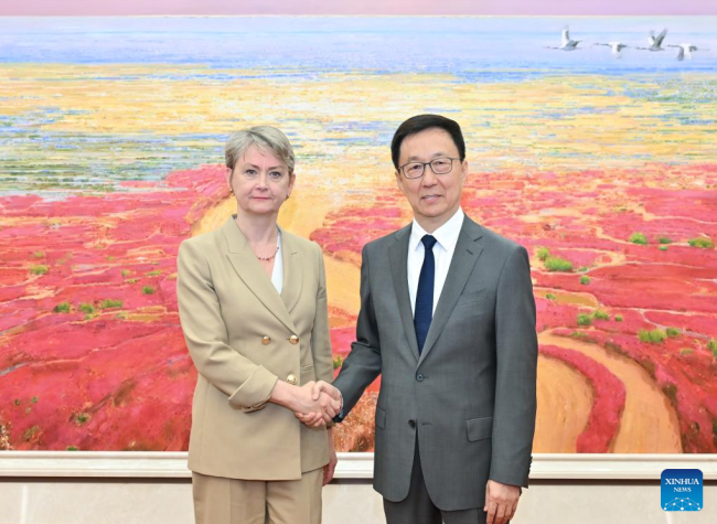 Chinese Vice President Meets UK Foreign Secretary